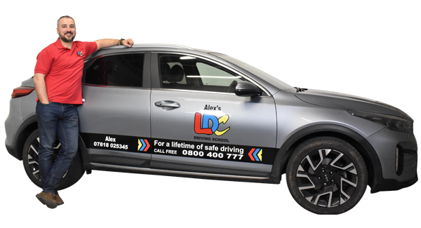 Alex Lukic's driving school car
